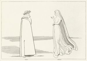 Virgil en Beatrice Ontmoeting, Inferno, Canto 2 (gravure)