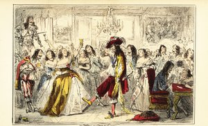 Koning Charles II op een dansfeest tijdens de Restauratie, circa 1660
