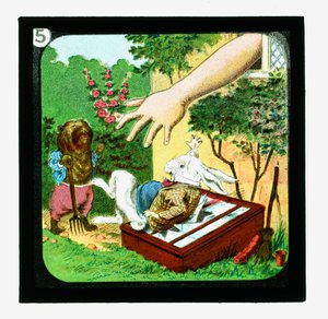 Alice in Wonderland, Gekleurde Lantaarnplaten door John (after) Tenniel