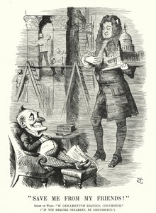 Punch cartoon: Red Mij van Mijn Vrienden - de geest van Sir Christopher Wren en de decoratie van St Paul