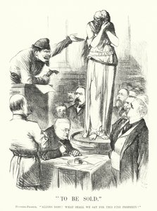 Punch cartoon: Te koop - De Parijse Commune door John (after) Tenniel