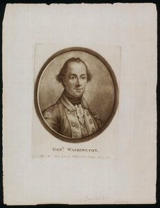 Portret van generaal [George] Washington (gravure)