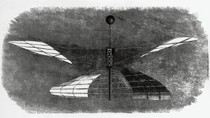 Helikopter van Enrico Forlanini (1848-1930), pentekening, Italië door Walter Charles Mills