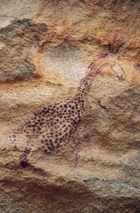 Giraffe, rotsschildering, Pastoraal Tijdperk (4000-2500 v.Chr.), Tassili n
