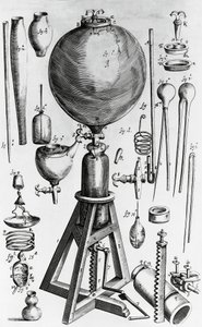 Nieuwe fysisch-mechanische luchtexperimenten, door Robert Boyle (1627-1691), gravure door Walter Charles Mills