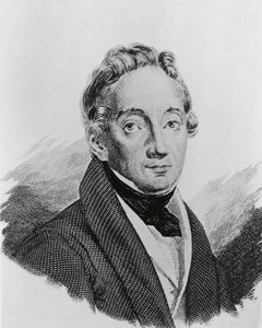 Portret van Pietro Colletta (1775-1831), Italiaanse generaal en historicus, gravure