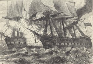 Zeeslag door Walter Charles Mills