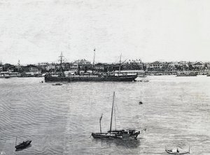 Haven van Shanghai enkele weken voor het uitbreken van de oorlog door Walter Charles Mills