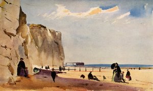 Kustscène, Normandië, ca. 1860, 1934