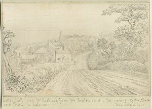 Burton-upon-Trent: pen en inkt tekening, nd [1799-1854] door John Allport
