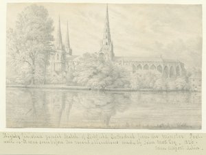 Lichfield Kathedraal - Zuidwest Uitzicht door John Allport