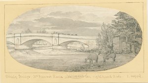 Wolseley Bridge: pen en was tekening, nd [1799-1854] door John Allport
