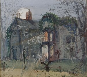 De oude hal, feeën bij het maanlicht door John Anster Fitzgerald