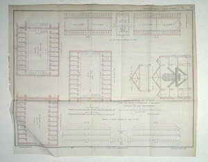 Voorgestelde gebouwen voor gevangenen onder het systeem van opsluiting en discipline van kapitein Machonochie, R.N. door John Arrowsmith