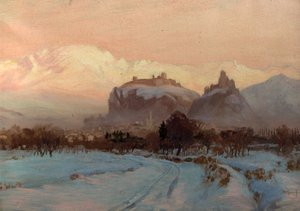 Een Winterscène door John Arthur Black