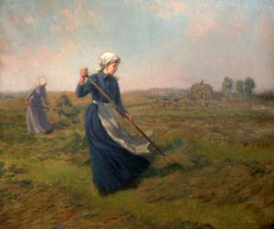 Meisje aan het Hooien door John Arthur Black