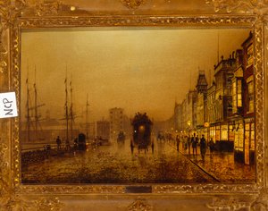 Glasgow Docks, 1892 door John Atkinson Grimshaw