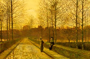 In de Gouden Schemering, 1883 door John Atkinson Grimshaw