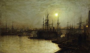 Nachtwerk, Billingsgate Wharf door John Atkinson Grimshaw