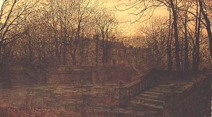 De grachtboerderij door John Atkinson Grimshaw