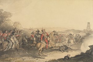 De Markies van Anglesea Gewond Terwijl Hij een Charge van Zware Cavalerie Leidde aan het Einde van de Slag bij Waterloo door John Augustus Atkinson