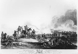De slag bij Salamanca, 22 juli 1812, gegraveerd door G. Lewis door John Augustus after Atkinson