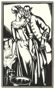 Illustratie voor Tristram Shandy door Laurence Sterne door John Austen