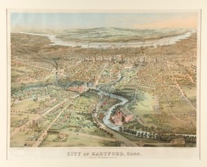 Stad Hartford, Conn. door John Bachmann
