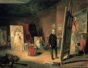 Portret van Sir Francis Grant in zijn studio, 1866