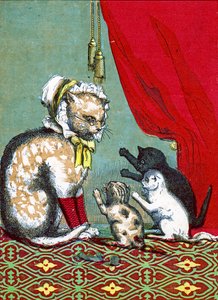 De drie kleine Kittens hadden hun wanten verloren, Illustratie uit "Three Little Kittens" 1859