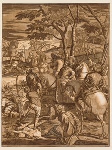 Kruisiging, 1741 door John Baptist Jackson