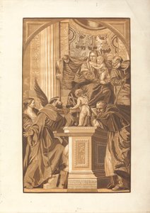 Heilige Familie en Vier Heiligen door John Baptist Jackson
