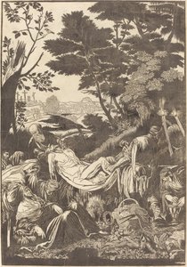 De Graflegging (recto) door John Baptist Jackson after Jacopo Bassano