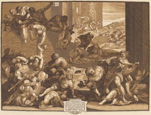 De Kindermoord door John Baptist Jackson, after Jacopo Tintoretto