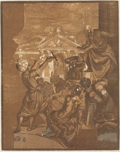 Het Wonder van Sint Marcus (rechterzijde) door John Baptist Jackson after Jacopo Tintoretto