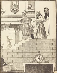 Presentatie van de Maagd in de tempel door John Baptist Jackson after Titian