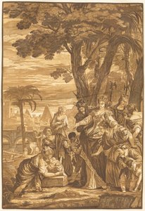 De vondst van Mozes door John Baptist Jackson after Veronese
