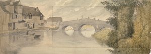 Hythe Bridge, Oxford, 1789 door John Baptist Malchair