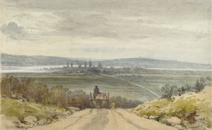 Oxford vanaf Shotover Hill, uit herinnering, 10 januari 1791 door John Baptist Malchair