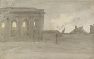 Pembroke College, Oxon, 9 november 1786 door John Baptist Malchair