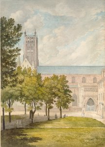Worcester Kathedraal, waarschijnlijk 1774 door John Baptist Malchair