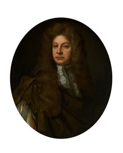 Halflang portret van Adam Urquhart met kanten jabot door John Baptist de (circle of) Medina