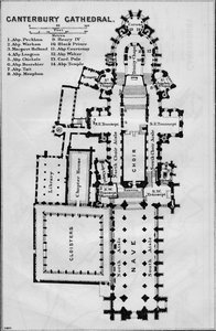 Kathedraal van Canterbury, 20e eeuw door John Bartholomew