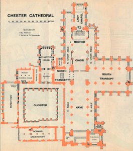 Kathedraal van Chester, 20e eeuw door John Bartholomew