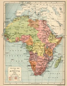 Politieke kaart van Afrika