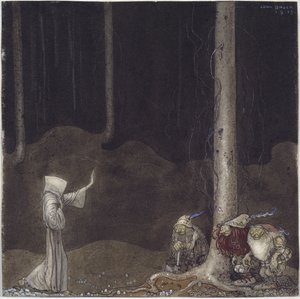 Frere Martin et les trois trolls door John Bauer