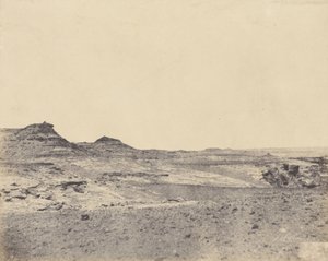 Studie van terrein bij Gebel Abousir, 2de cataract door John Beasly Greene