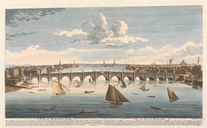 Een uitzicht op Westminster Bridge door John Boydell