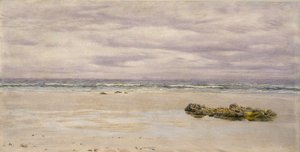 Kennack Sands, Cornwall, bij Eb, 1877 door John Brett