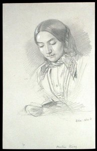 Portret van Pauline Rivaz door John Brett
